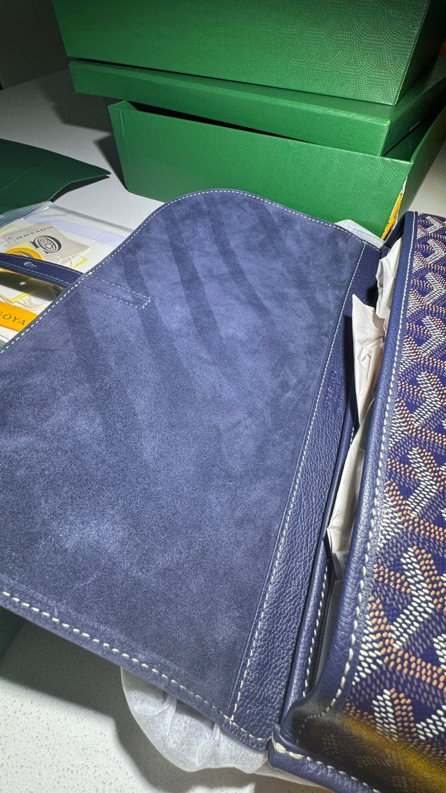 goyard coursier tas | ECHT LEER, Overige merken, Blauw, Nieuw, Ophalen of Verzenden