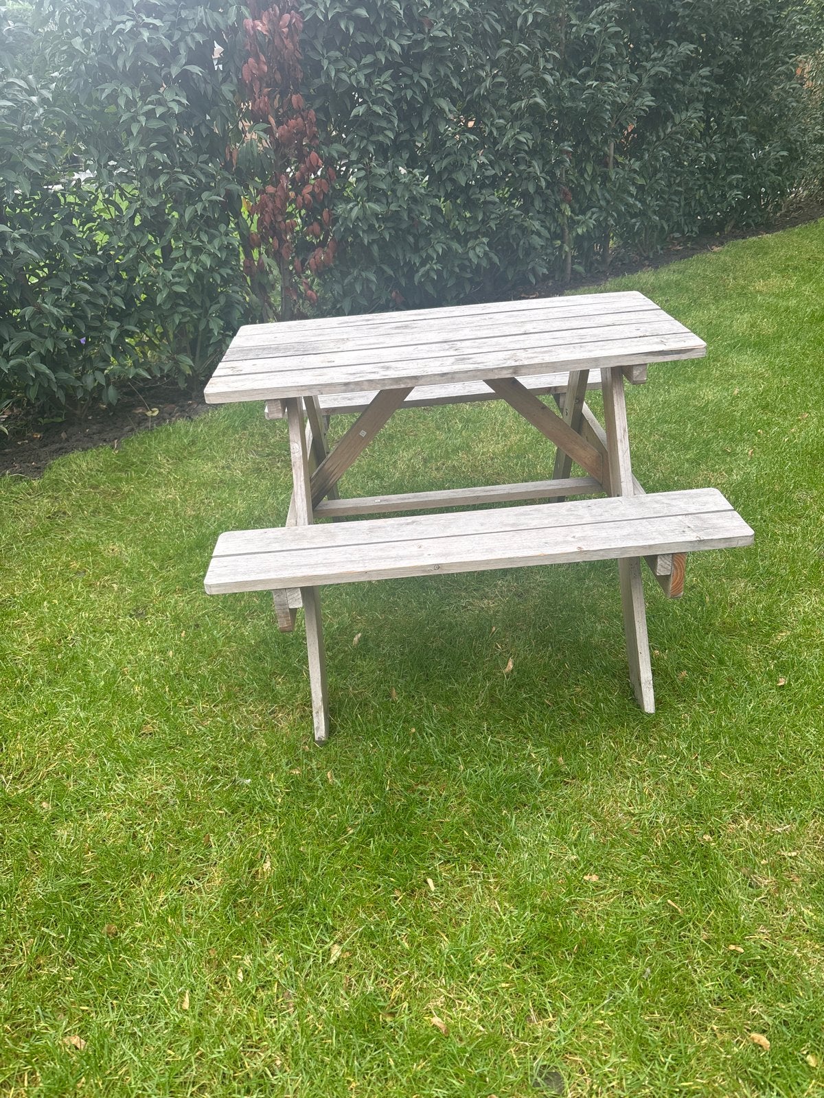 Houten picknicktafel voor kinderen, Tuin en Terras, Gebruikt, Rechthoekig, Hout, Ophalen