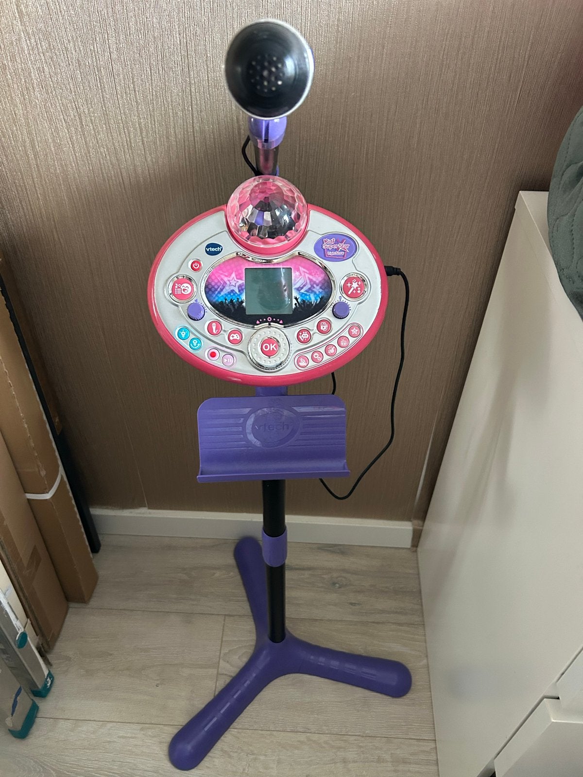 Vtech Kidi Super Star Microfoon met Verlichting en Muziek, Ophalen, Zo goed als nieuw, Microfoon(s)