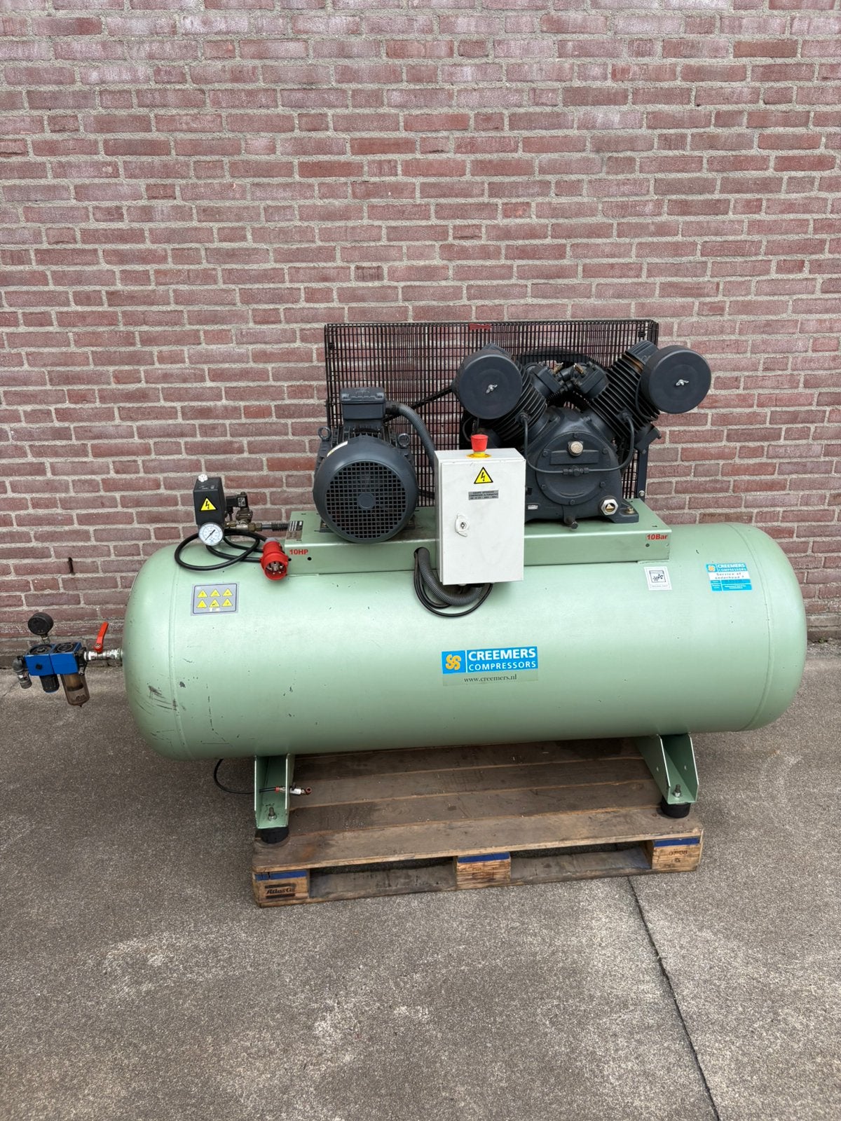 Creemers CSG 1300/500 zuigercompressor, 100 liter of meer, Ophalen, 10 bar of meer