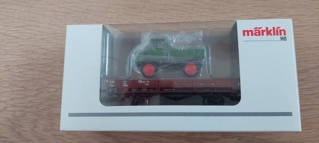 Marklin 00761-18 bakwagen met Unimog, Hobby en Vrije tijd, Modeltreinen | H0, Wisselstroom, Wagon, Ophalen of Verzenden, Zo goed als nieuw