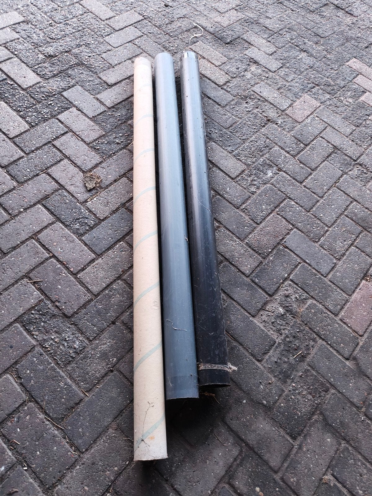 Kartonnen of plastic kokers, Ophalen, Nieuw, Kunststof, Grijs