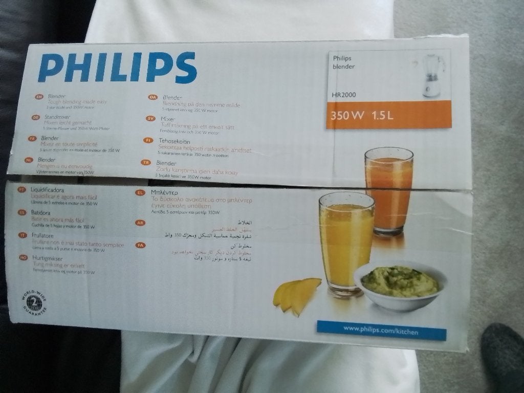 Philips HR2000 Blender 350W 1.5L - Nieuw in doos, Ophalen, Nieuw, Blender