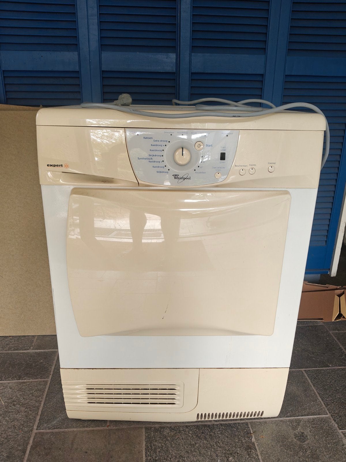 Whirlpool condensdroger - Goed werkend, Ophalen, 6 tot 8 kg, Gebruikt, Voorlader