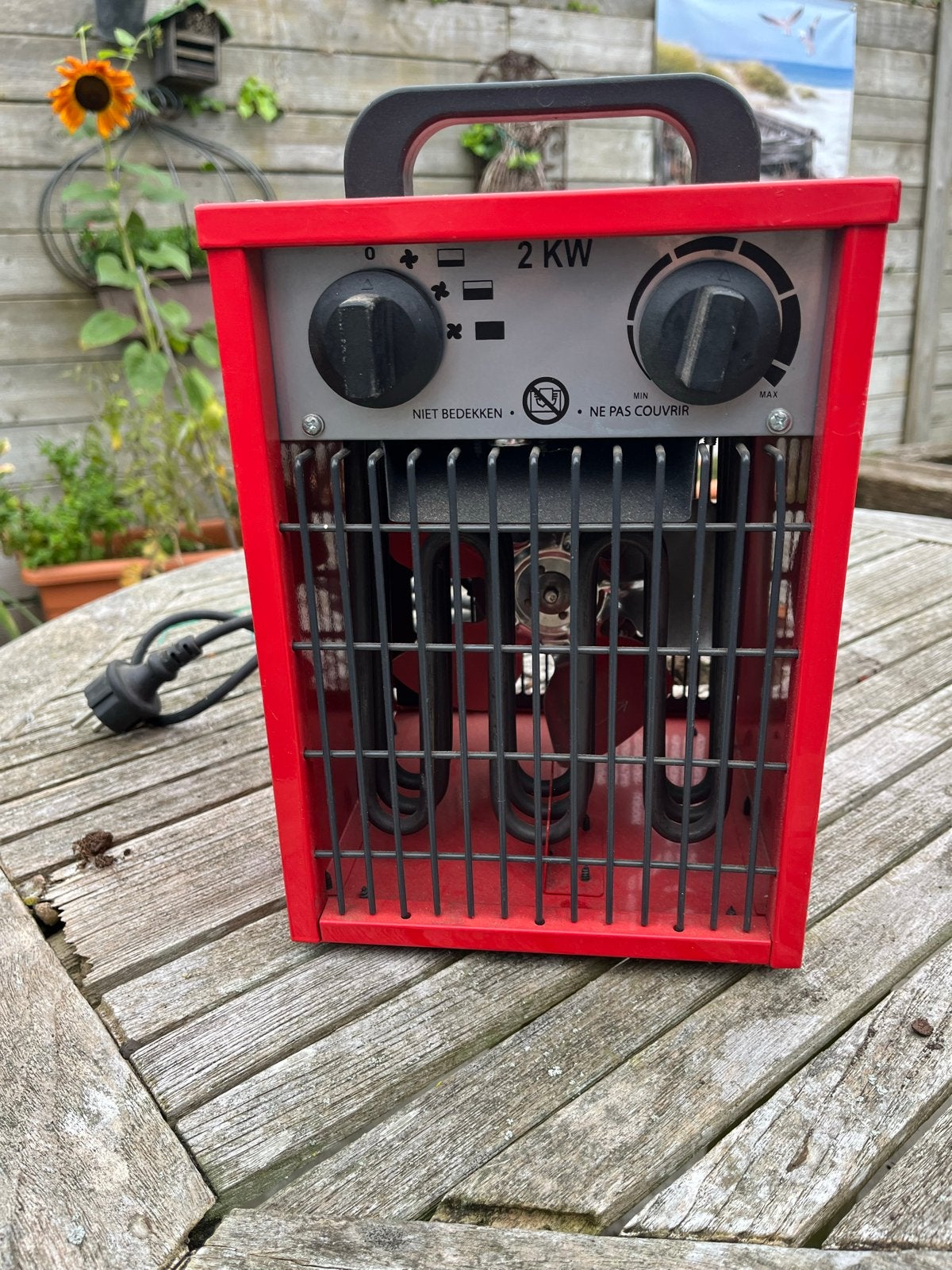 Intergamma Werkplaatskachel 2000W, Ophalen of Verzenden, Gebruikt, 800 watt of meer, Kachel
