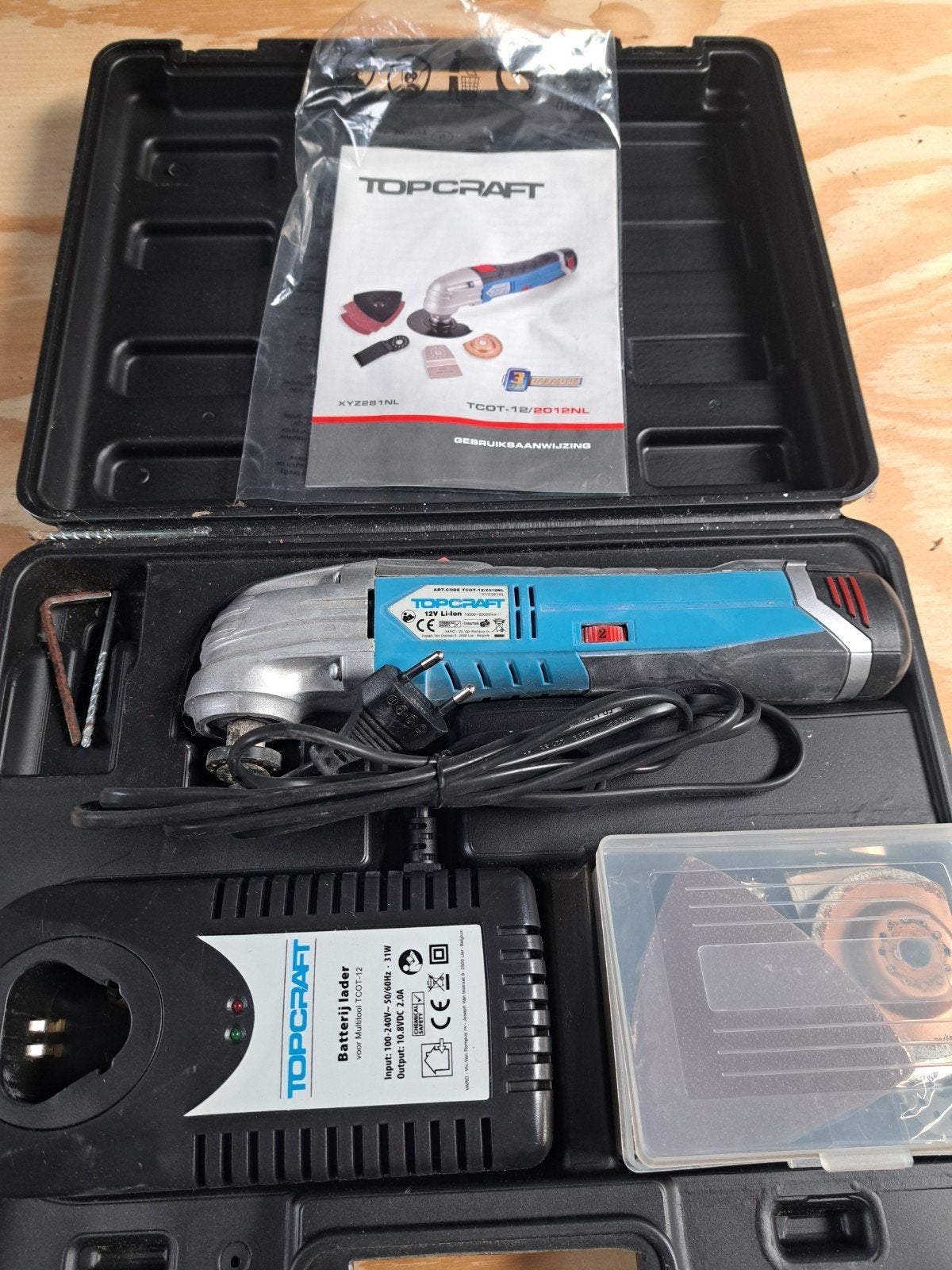 Topcraft Multitool TCOT-12 met Accu en Oplader, Ophalen of Verzenden, Gebruikt