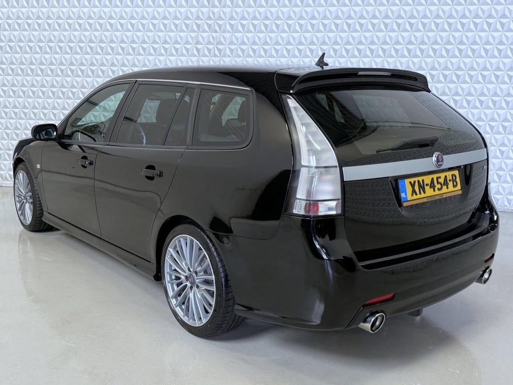 Saab 9-3 Sport Estate 2.8 T V6 Aero / 280PK AUTOMAAT (2009), Auto's, Gebruikt, Zwart, Leder, 1570 kg