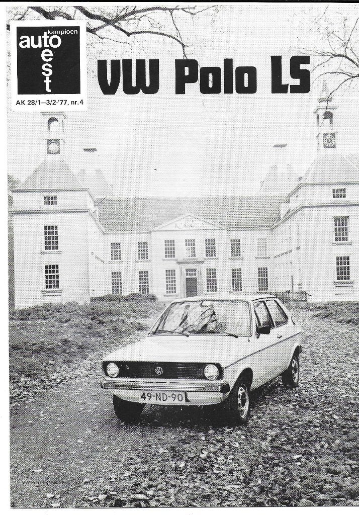 VW Polo LS 1977 autotest folder Volkswagen (VW03), Verzenden, Zo goed als nieuw, Volkswagen