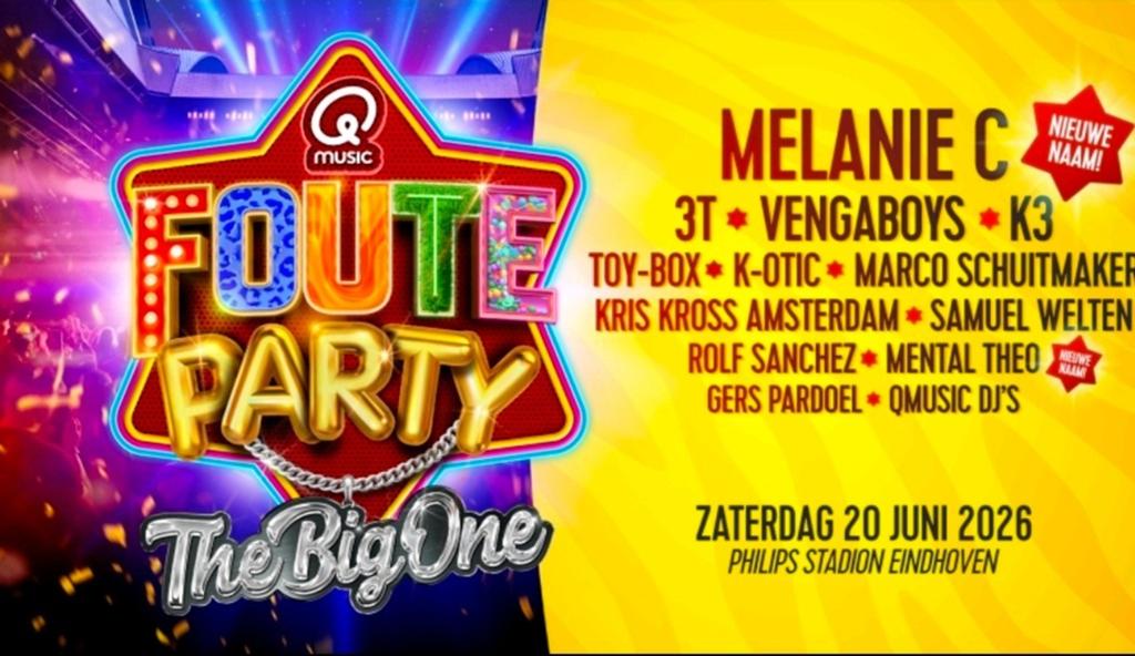 4 tickets Rang 2 Unilever Foute Party The Big One Eindhoven, Drie personen of meer