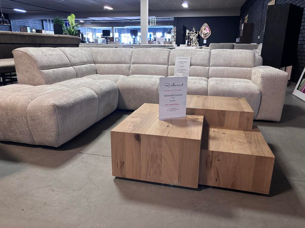 Salontafel Lennox naturel van Richmond Interiors, Ophalen, 100 tot 150 cm, Eikenhout, Zo goed als nieuw