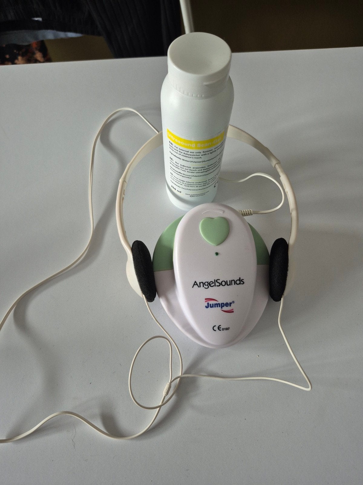 AngelSounds Jumper foetale doppler met scan-gel, Ophalen, Zo goed als nieuw