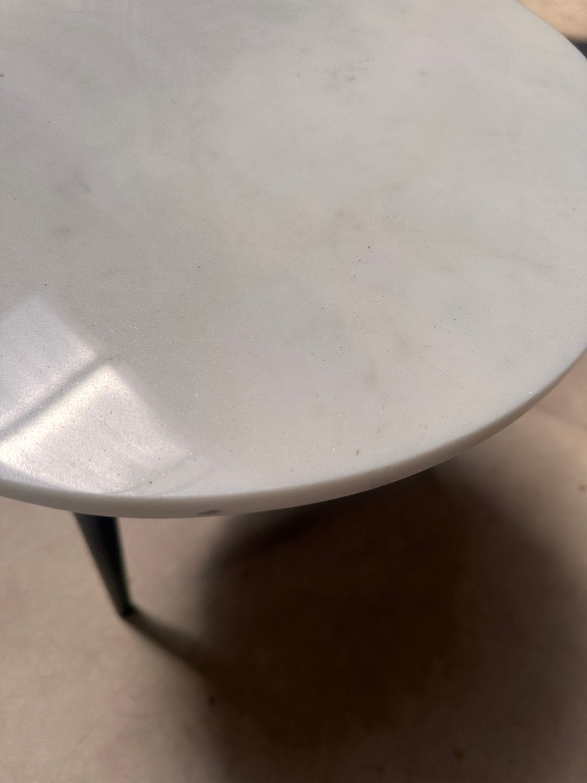 Bijzettafel Wit Carrara Marmer 33cm, Huis en Inrichting, Tafels | Sidetables, Ophalen of Verzenden, Zo goed als nieuw, X, X