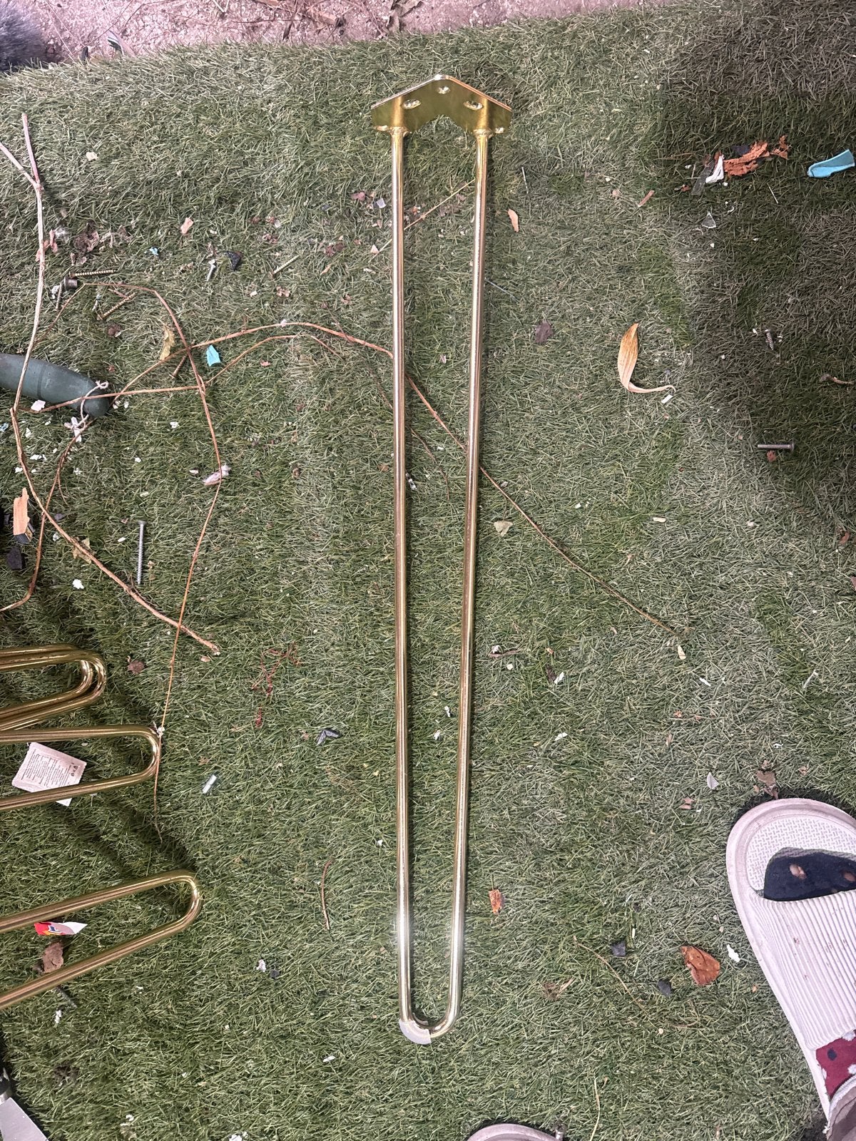 Gouden Tafelpoten - Hairpin Legs (4 stuks), Tafelpoot, Minder dan 50 cm, 50 tot 100 cm, Nieuw
