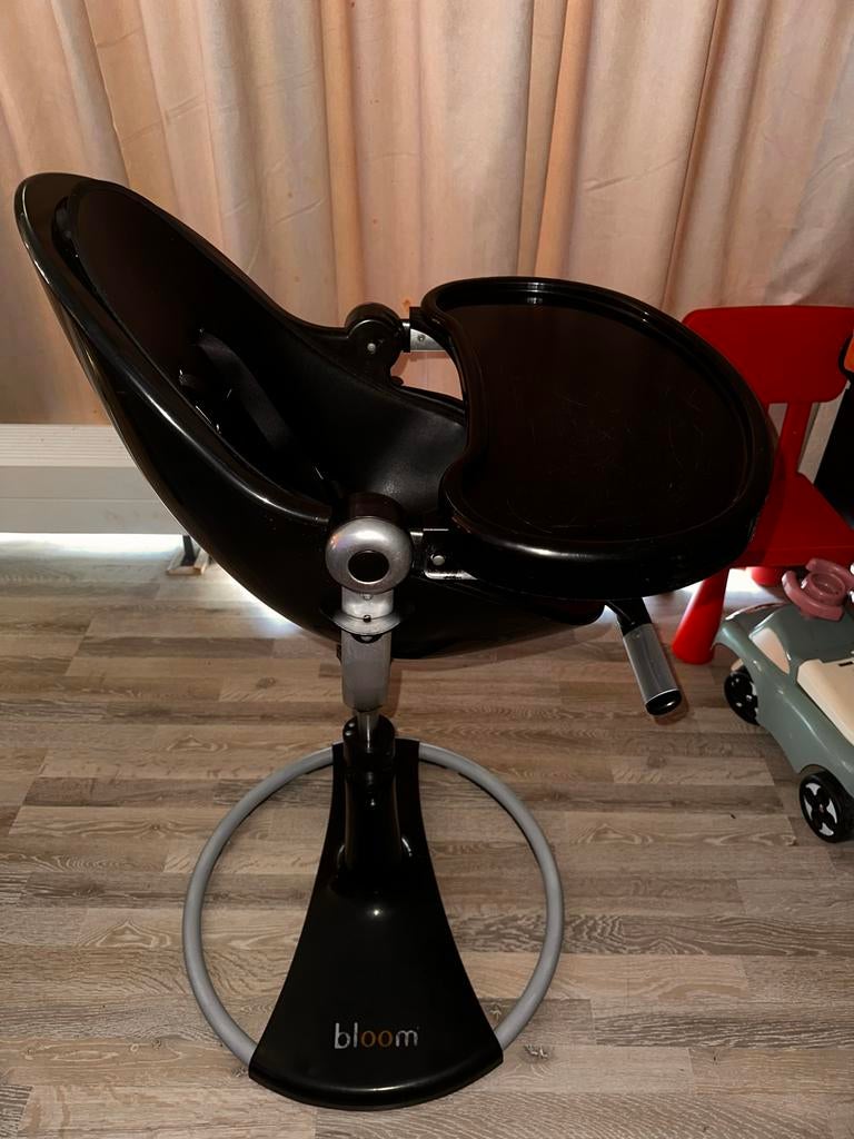 Bloom Fresco Chrome kinderstoel - Zwart, Ophalen, Gebruikt, Meegroeistoel, Afneembaar eetblad