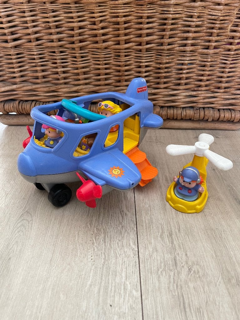 Fisher price Little People vliegtuig en helikopter, Kinderen en Baby's, Ophalen of Verzenden, Gebruikt, Auto of Voertuig