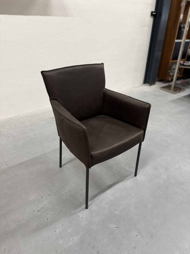 Nieuw Design on stock Amra eetkamerstoel bruin leer stoel