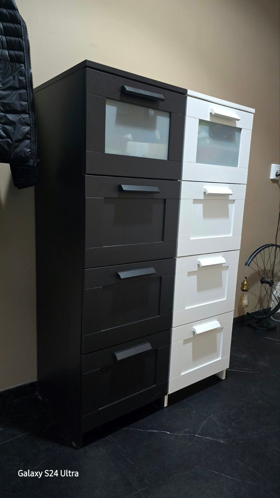 IKEA BRIMNES ladekast met 4 lades (wit en zwart), Ophalen of Verzenden