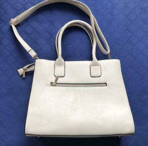 Mooie offwhite handtas [DM], Sieraden, Tassen en Uiterlijk, Tassen | Damestassen, Ophalen of Verzenden, Zo goed als nieuw, Wit