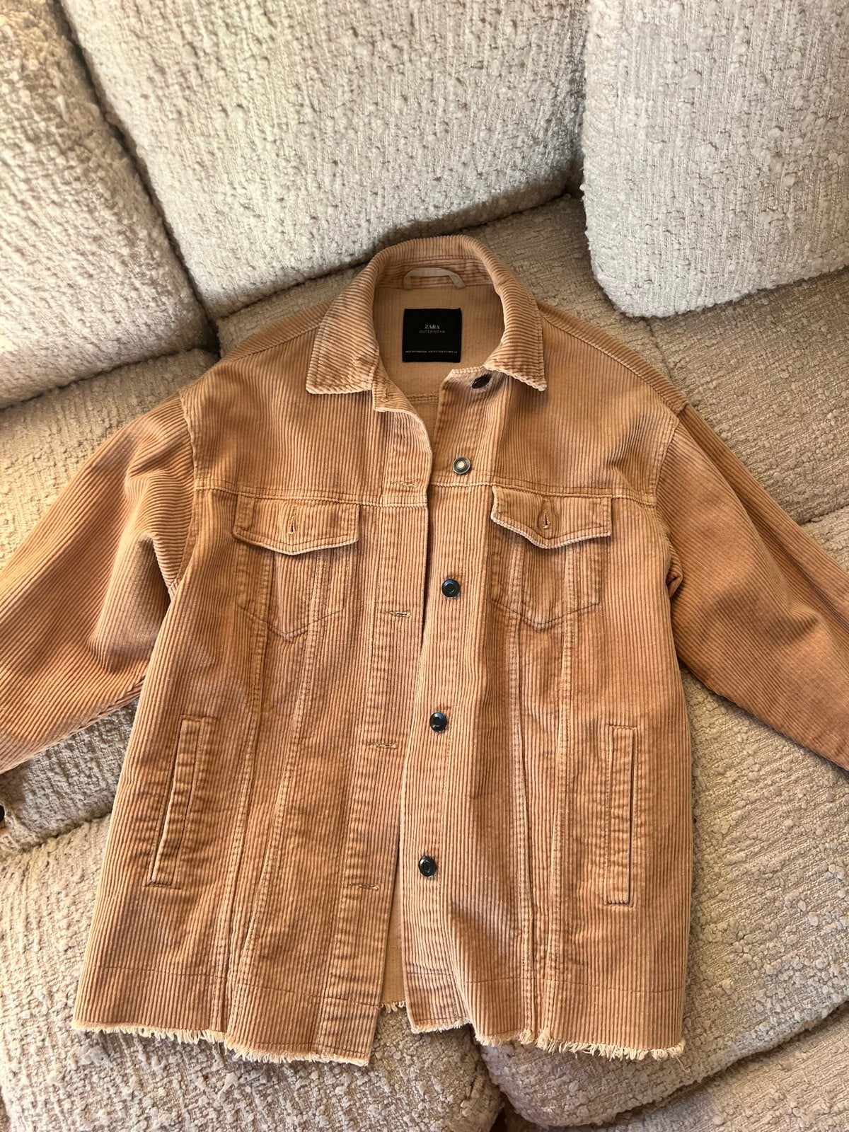 Zara corduroy jasje - Beige - Maat XS, Ophalen of Verzenden, Zo goed als nieuw, Maat 34 (XS) of kleiner, Beige