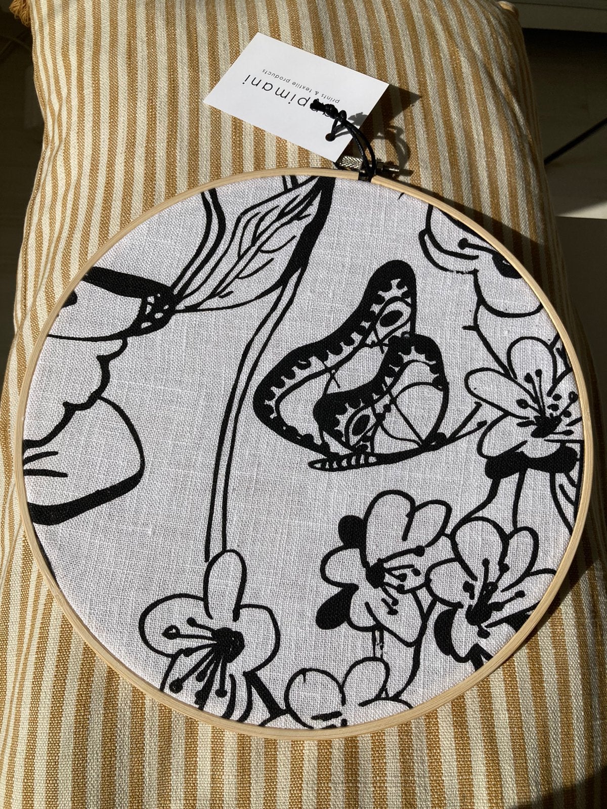 NIEUW Botanische Print artwork Zeefdruk op linnen, Wandhanger, Textiel, Nieuw, Botanisch