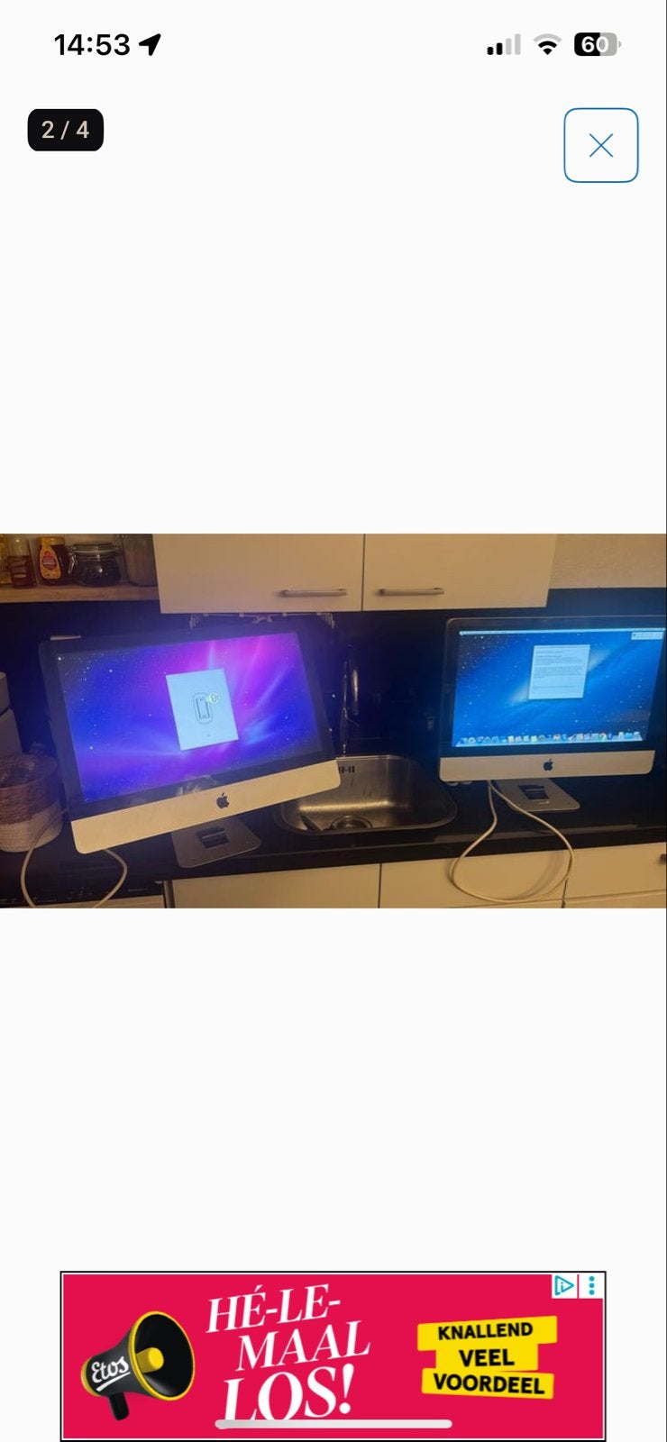 Twee Apple iMac computers - Ideaal voor onderdelen of repara, Computers en Software, Apple Desktops, Ophalen, Niet werkend, IMac