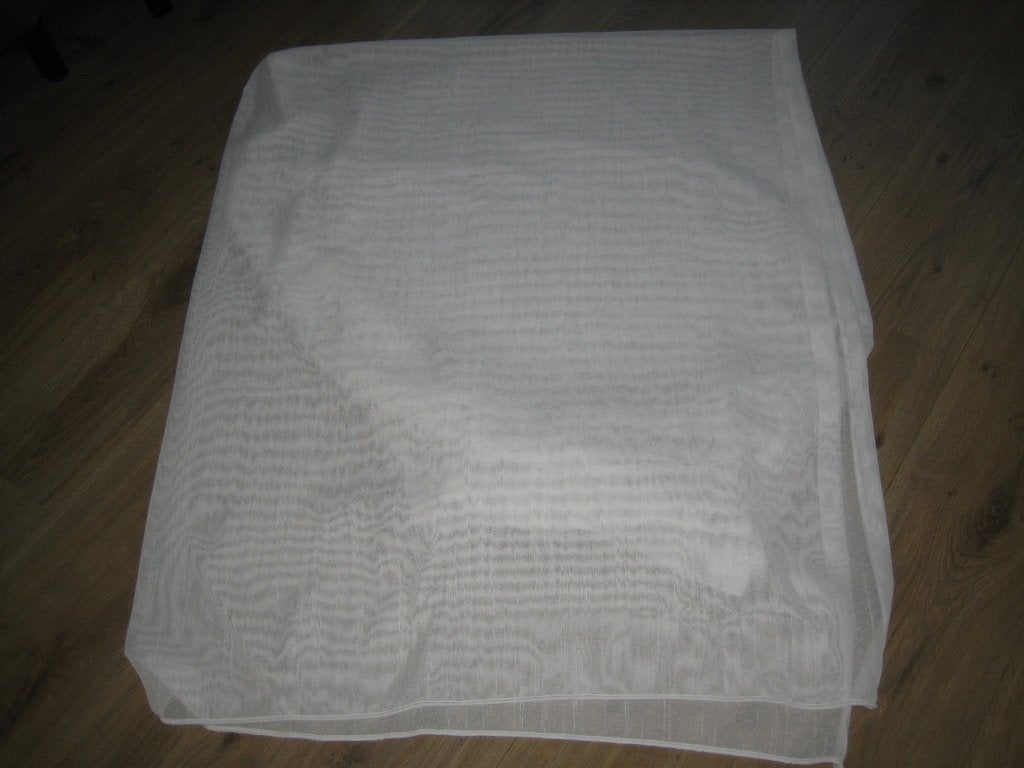 Gordijn, Huis en Inrichting, Met haken, Ophalen of Verzenden, Crème, Polyester