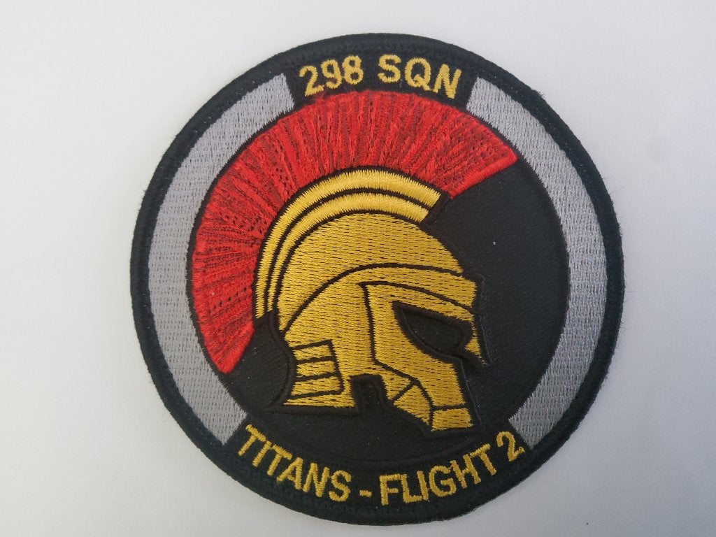 KLu RNLAF 298 SQUADRON TITANS-FLIGHT II PATCH, Verzenden, Zo goed als nieuw, Patch, Badge of Embleem