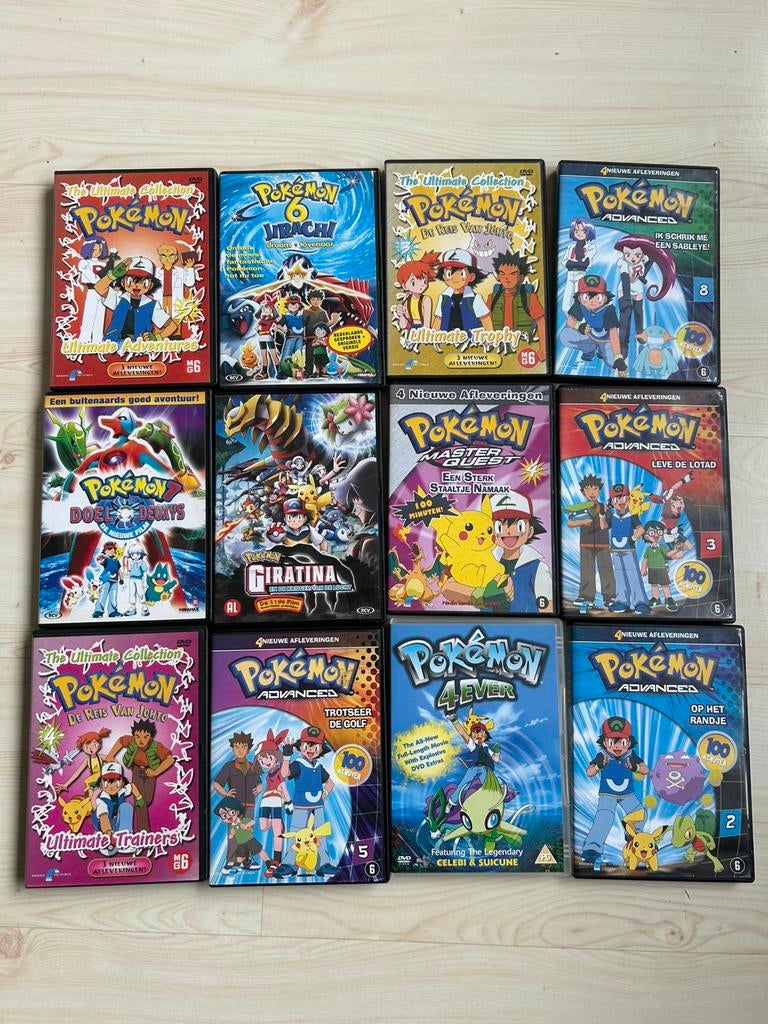 12 Pokémon Dvd’s, Alle leeftijden, Ophalen of Verzenden, Zo goed als nieuw, Anime (Japans)