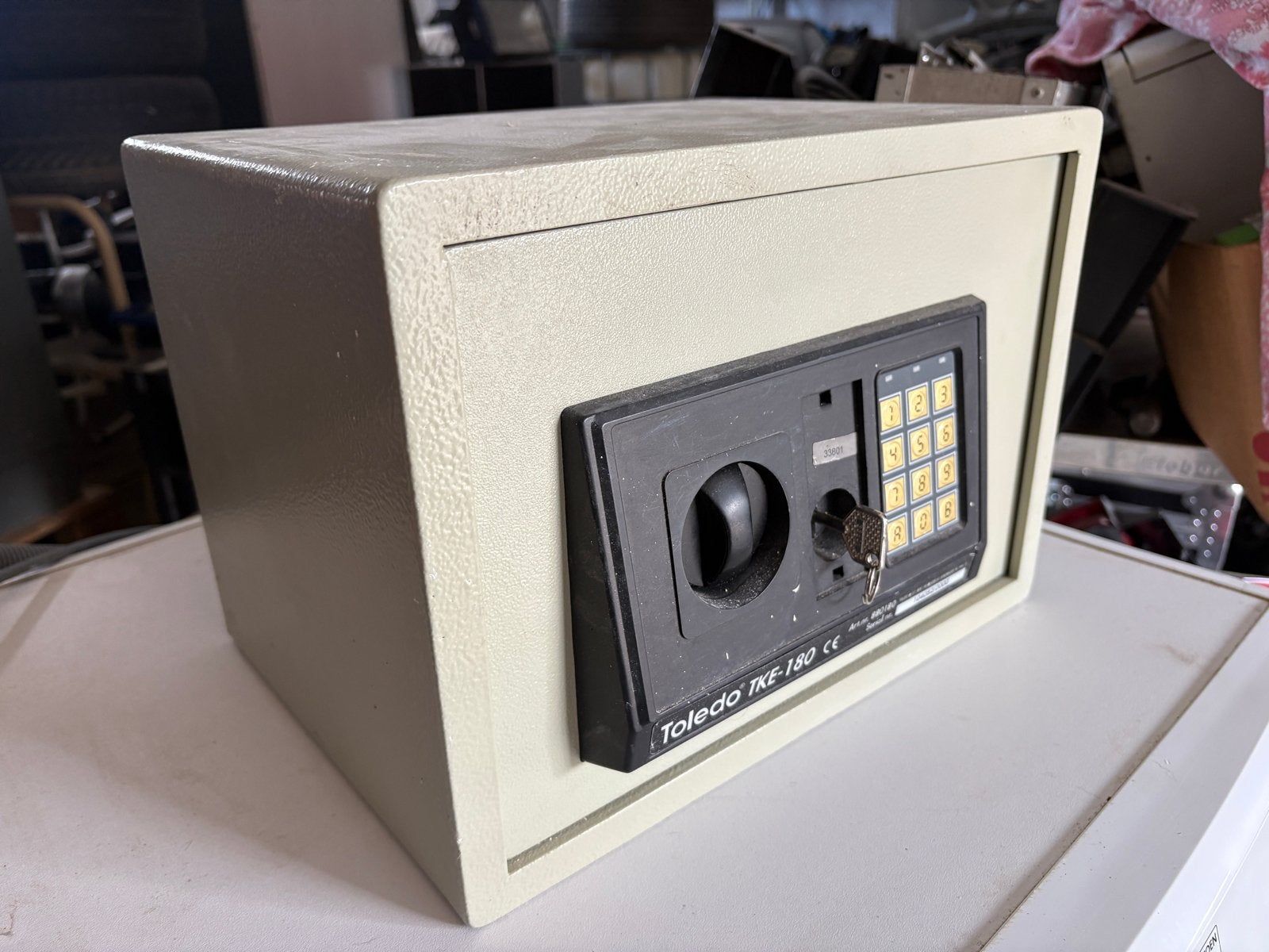 Toledo TKE-180 CE Kluis met Elektronisch Slot en Sleutel, Ophalen of Verzenden, Gebruikt, Brandkast