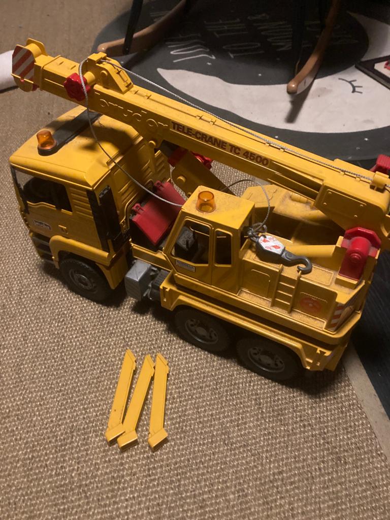 Bruder kraanwagen, Ophalen, Gebruikt