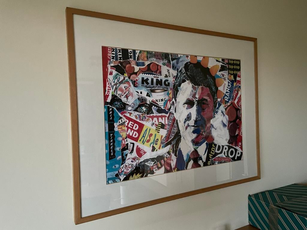 Collage werk Schilderij van Fred ten Tusscher uit 1993, Ophalen