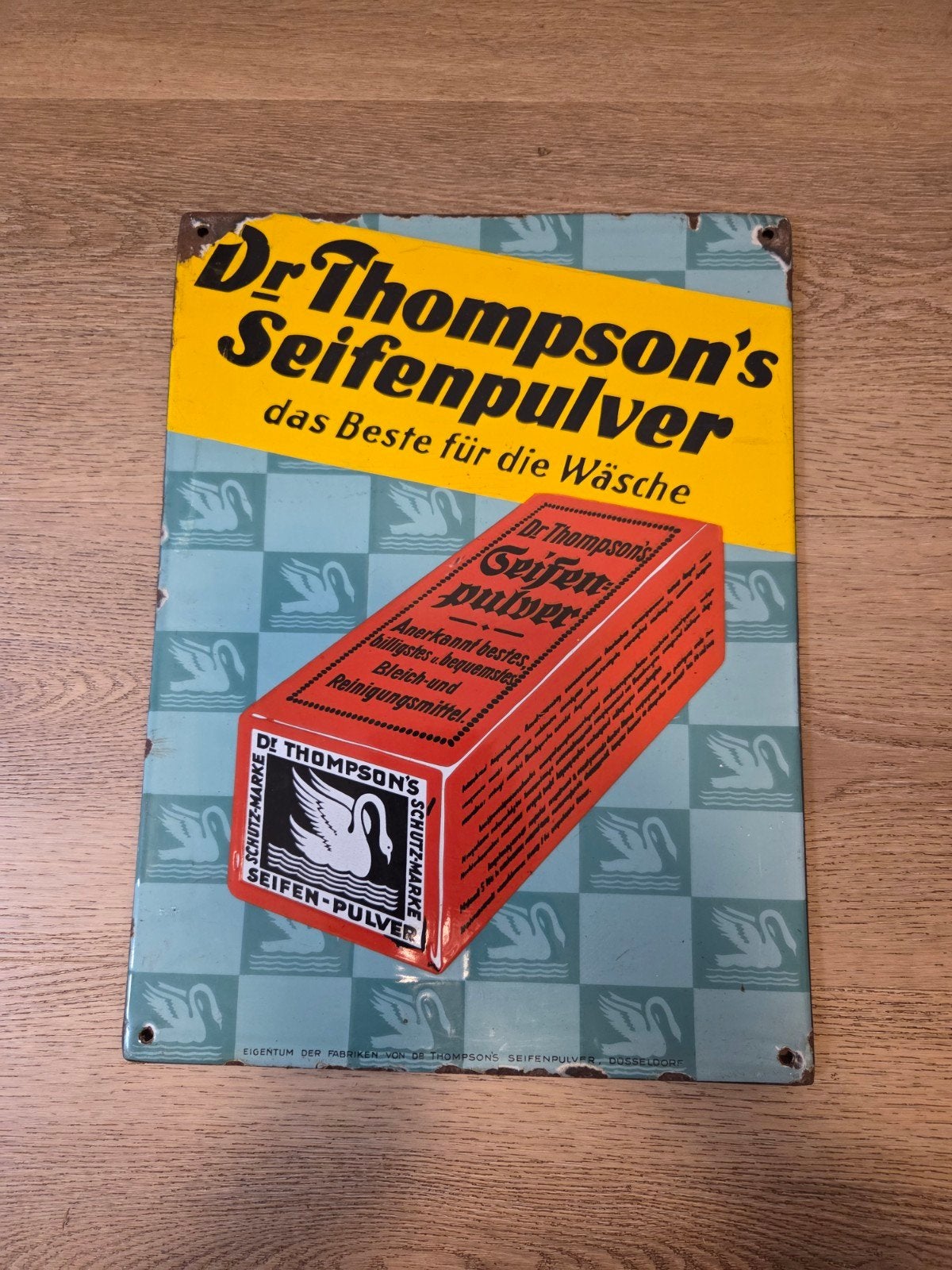 Vintage Emaille Bord Dr. Thompson's Seifenpulver, Antiek en Kunst, Ophalen of Verzenden
