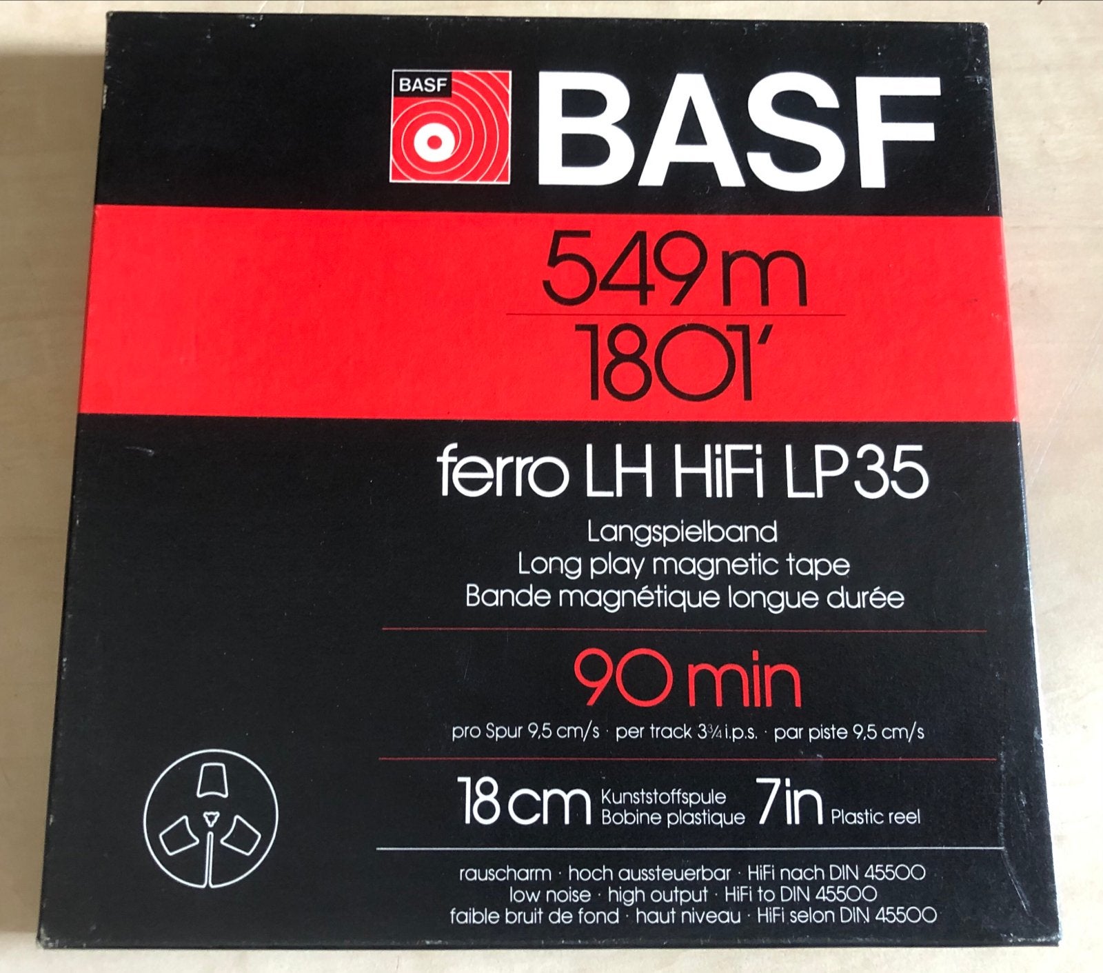 BASF Ferro LH HiFi LP35 18cm met TOP 100 1966, Ophalen of Verzenden, Onderdeel, Met banden