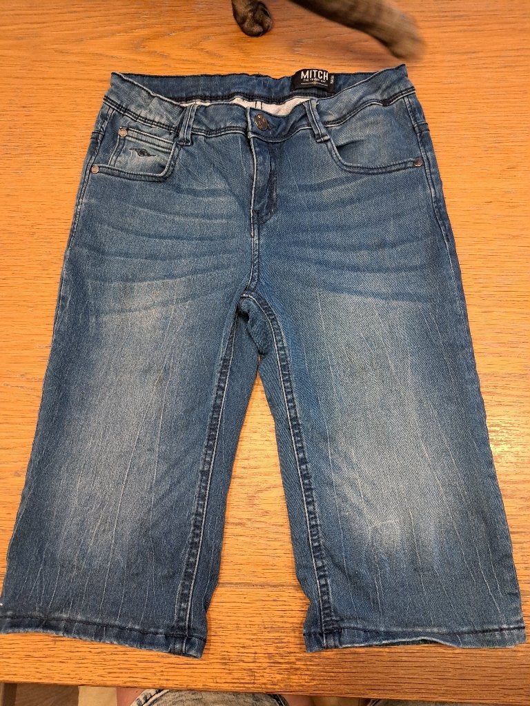 korte broek maat 158 164 mitch spijkerstof, Ophalen of Verzenden, Gebruikt, Jongen, Broek