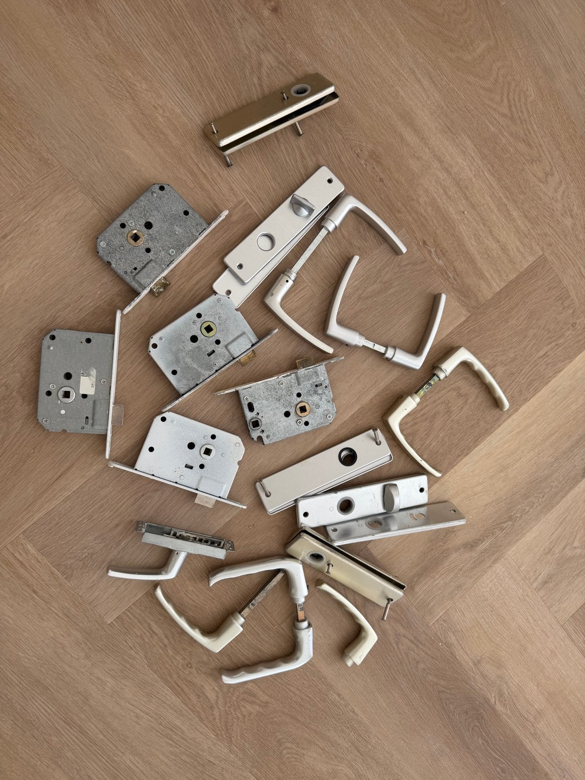 Diverse Nemef en Mauer sloten en klinken - Gebruikt, Ophalen of Verzenden, Gebruikt, Klink of Kruk