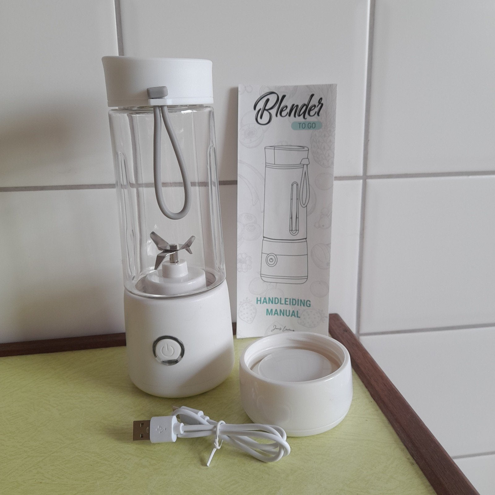 Jans Living Blender to Go - Draagbare Blender, Witgoed en Apparatuur, Keukenmixers, Minder dan 1 liter, Ophalen of Verzenden, Zo goed als nieuw