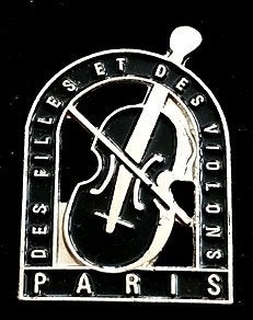 Paris- Viool pin- zwart, Verzenden, Nieuw, Overige onderwerpen, Speldje of Pin