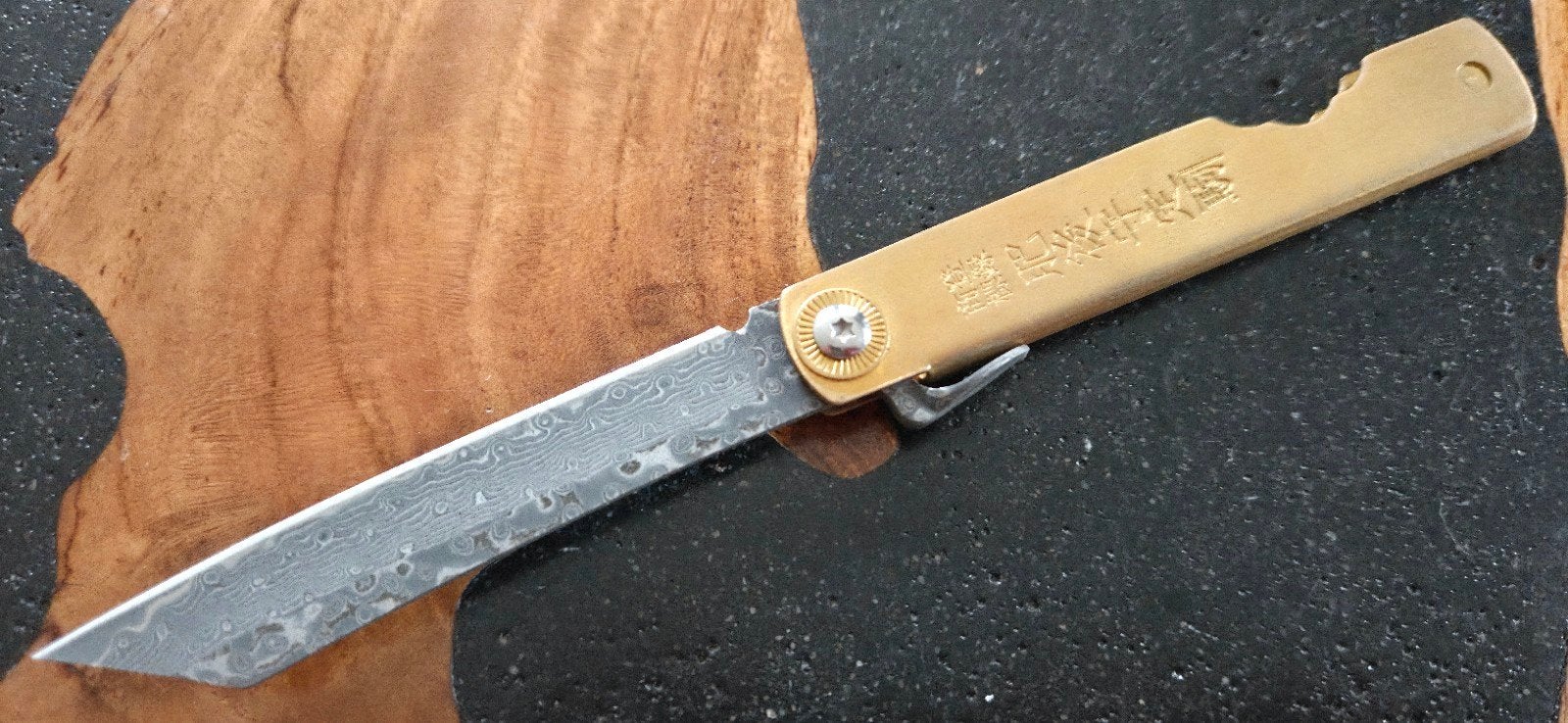 Böker Higo Hoseki Damascus zakmes / mes ..nieuw.., Ophalen of Verzenden, Nieuw