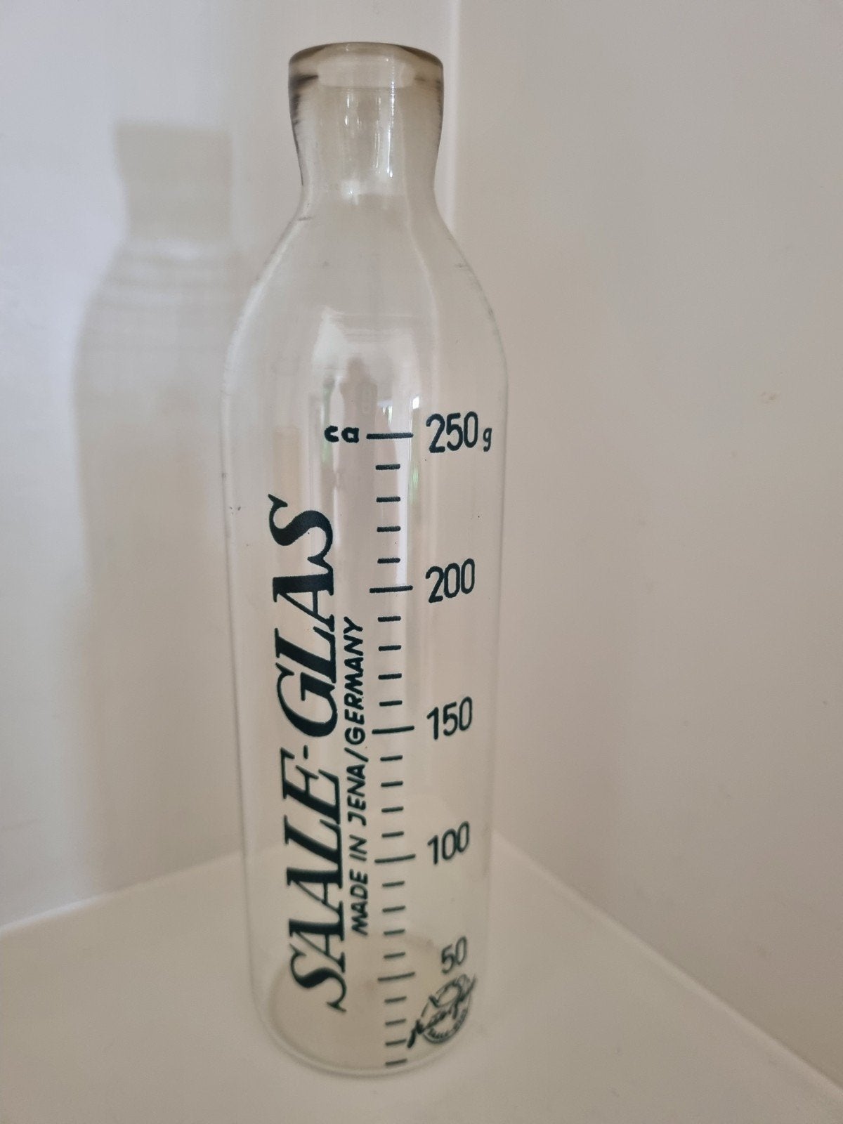 Antiek glazen baby fles Saale - glas, Ophalen of Verzenden