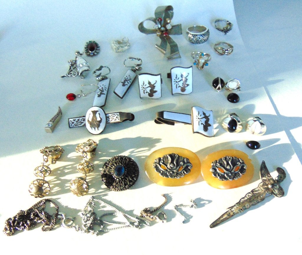124,7 GRAM vnl zilver lot partij draagbaar en sloop #25, 4 tot 7 cm, Gebruikt, Verzenden, X