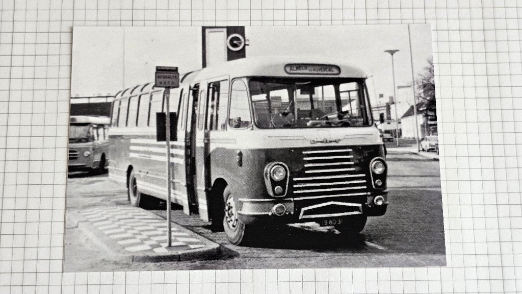 Foto BUS TET Enschede 117, Verzamelen, Spoorwegen en Tramwegen, Verzenden, Gebruikt, Bus of Metro, Overige typen