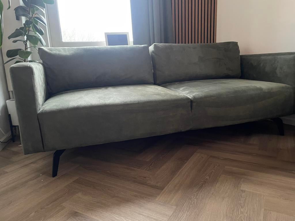 Green sofa, Huis en Inrichting, Banken | Sofa's en Chaises Longues, Ophalen, Zo goed als nieuw, 75 tot 100 cm, 200 tot 250 cm