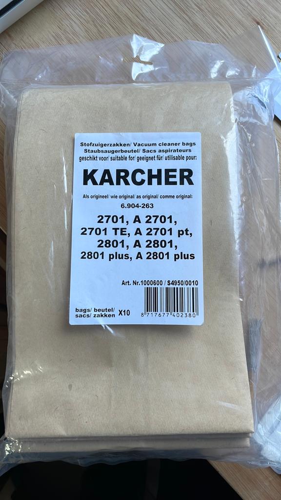 Stofzuigerzakken karcher 6.904-263, Ophalen of Verzenden, Nieuw, Overige typen, Kärcher