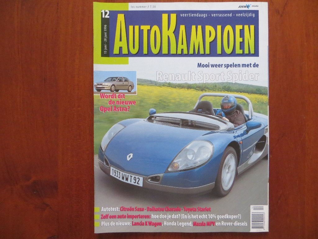 Autokampioen 12 1996 Renault Sport Spider, Citroën Saxo, Verzenden, Nieuw, Citroën