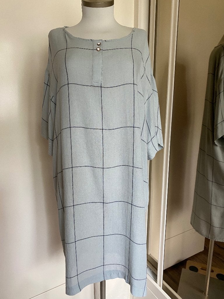 jurk Sylver XL blauwgrijs apart, Kleding | Dames, Sylver, Blauw, Maat 46/48 (XL) of groter, Ophalen of Verzenden
