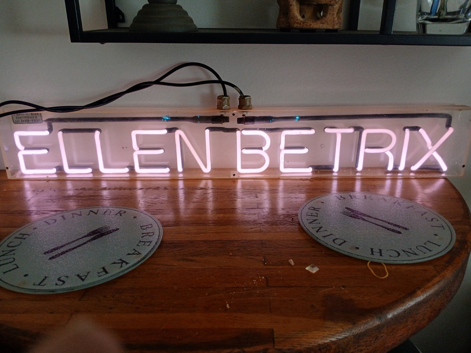 Originele Vintage Ellen Betrix Neon Reclame (sixties), Ophalen, Gebruikt, Lichtbak of (neon) lamp