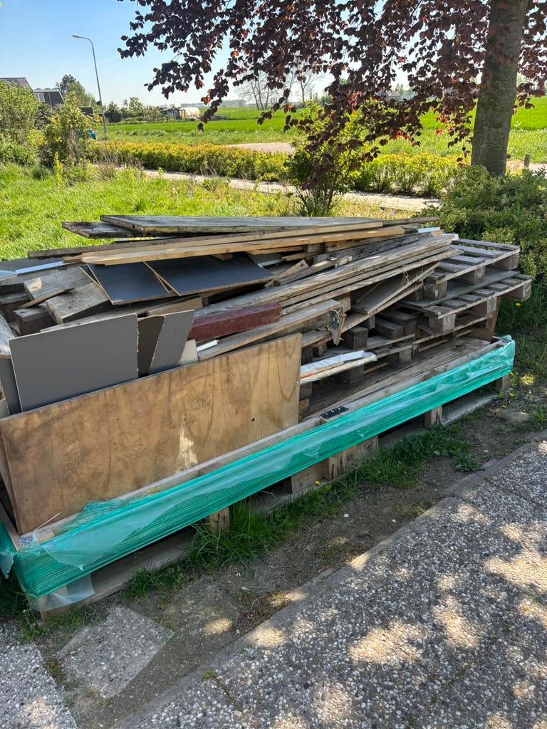 Stookhout/sloophout gratis, Tuin en Terras, Haardhout, Ophalen
