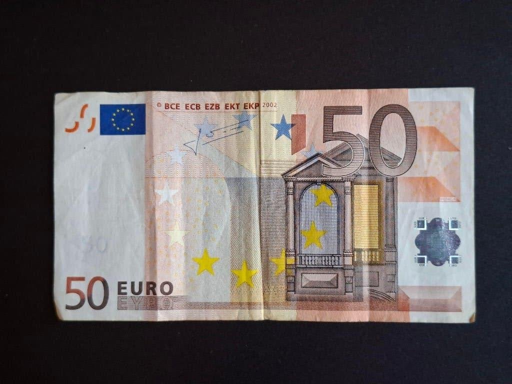 2002 Duitsland 50 euro oude serie Trichet code P014, Postzegels en Munten, Verzenden, Duitsland, 50 euro, Los biljet