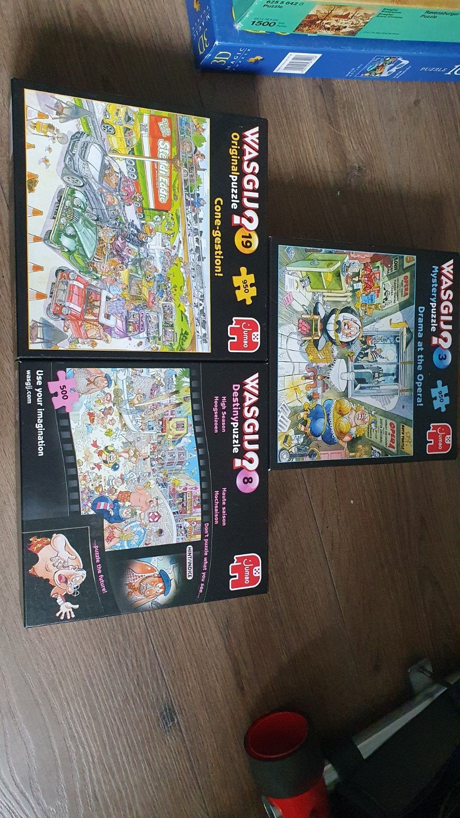 3 Wasgij Puzzels: Original, Mystery & Destiny 950/500stukje, Ophalen of Verzenden, 500 t/m 1500 stukjes, Gebruikt, Legpuzzel