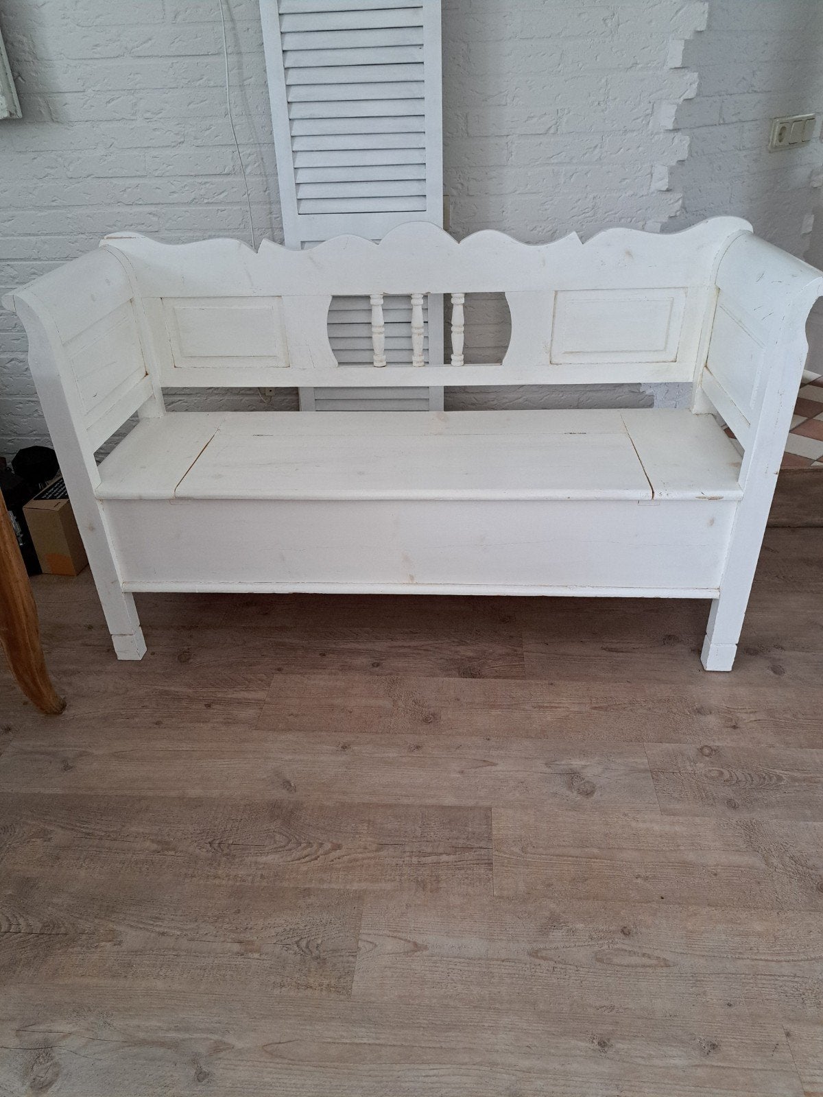 Klepbank, houten bank, Ophalen